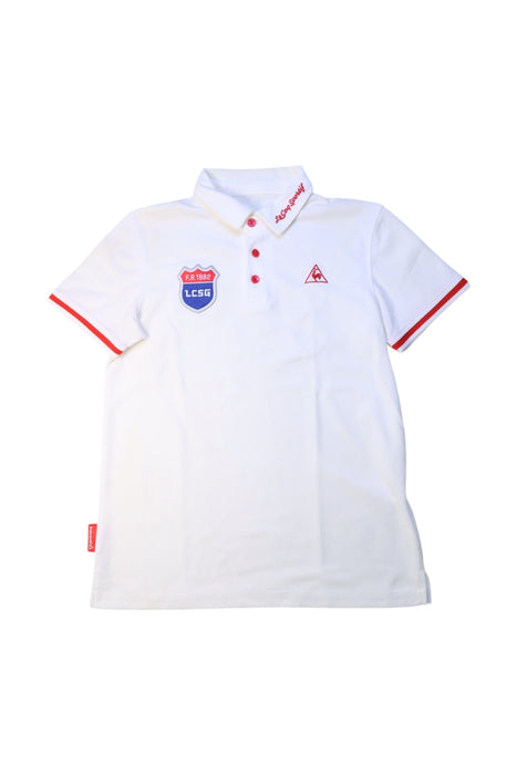 A White Short Sleeve Polos from Le Coq Sportif in size 12Y for boy. (Front View)