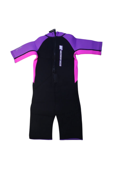A Black Wetsuits from Watersports in size 8Y for girl. (Back View)