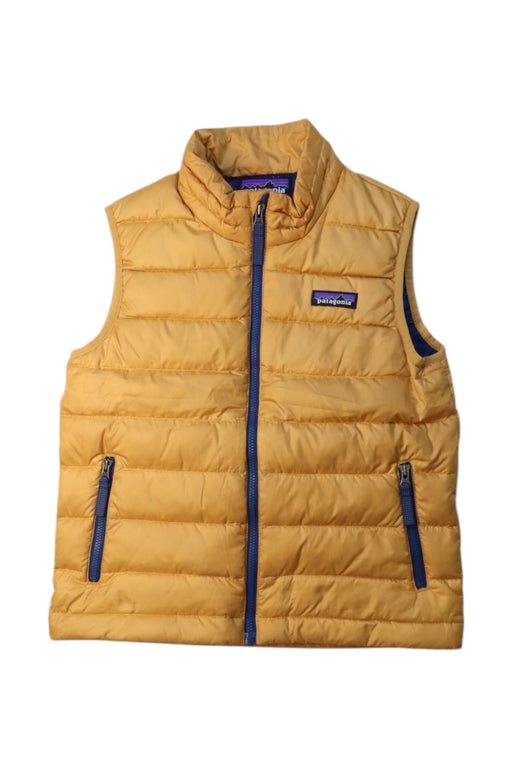 A Yellow Outerwear Vests from Patagonia in size 5T for neutral. (Front View)