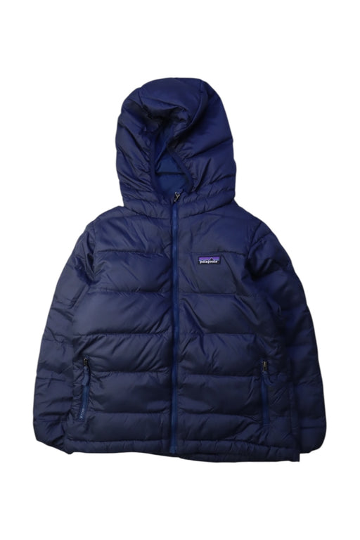 A Navy Puffer/Quilted Jackets from Patagonia in size 5T for neutral. (Front View)