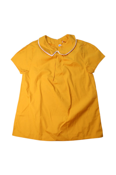 A Yellow Short Sleeve Tops from Jacadi in size 10Y for girl. (Front View)