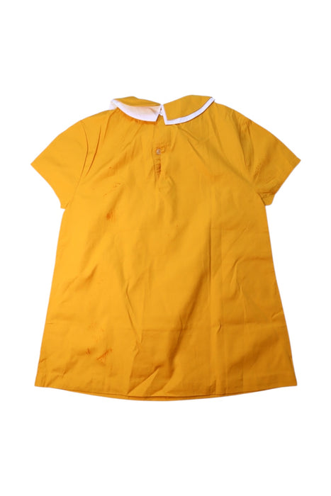A Yellow Short Sleeve Tops from Jacadi in size 10Y for girl. (Back View)