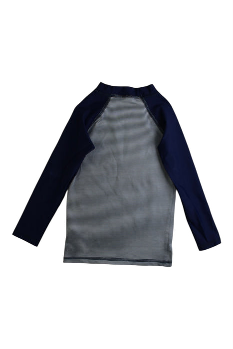 A Navy Rash Guards from Petit Bateau in size 4T for boy. (Back View)
