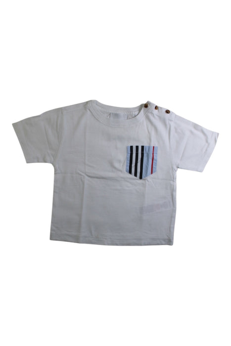 A White Short Sleeve Shirts from Burberry in size 2T for boy. (Front View)