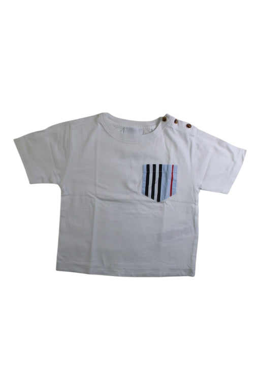 A White Short Sleeve Shirts from Burberry in size 2T for boy. (Front View)