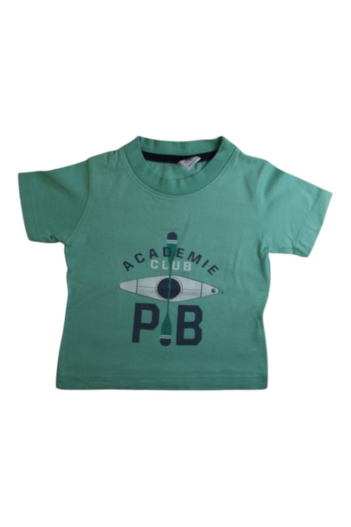 A Green Short Sleeve T Shirts from Petit Bateau in size 3T for boy. (Front View)
