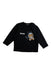 A Black Long Sleeve T Shirts from Moschino in size 18-24M for boy. (Front View)