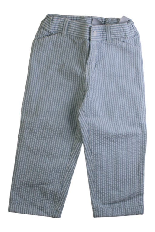 A Blue Casual Pants from Petit Bateau in size 12-18M for boy. (Front View)