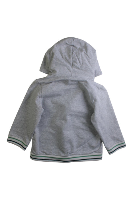 A Grey Zippered Sweatshirts from Petit Bateau in size 18-24M for boy. (Back View)