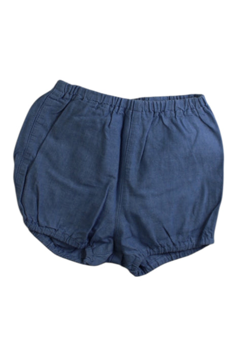 A Blue Bloomers from Miki House in size 6-12M for neutral. (Front View)