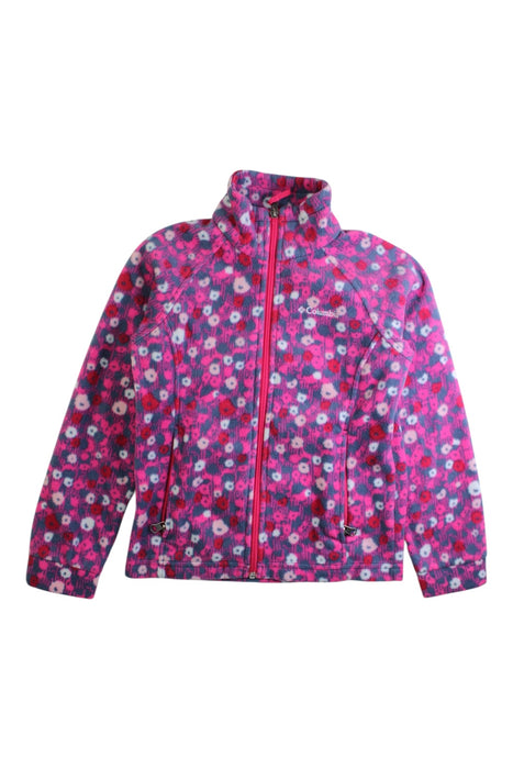 A Pink Lightweight Jackets from Columbia in size 7Y for girl. (Front View)