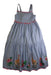 A Blue Sleeveless Dresses from Monsoon in size 7Y for girl. (Front View)