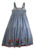 A Blue Sleeveless Dresses from Monsoon in size 7Y for girl. (Back View)