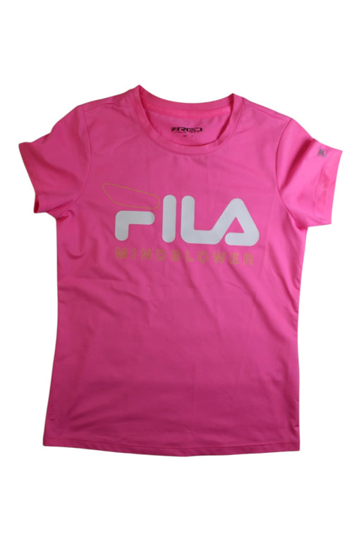 A Pink Active Tops from Fila in size 10Y for girl. (Front View)