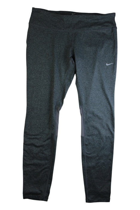 A Grey Leggings from Nike in size 13Y for girl. (Front View)