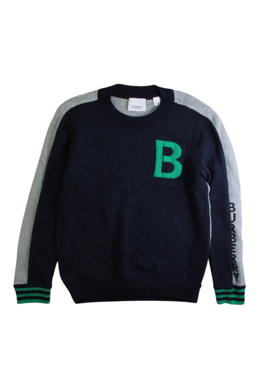 A Navy Knit Sweaters from Burberry in size 10Y for boy. (Front View)