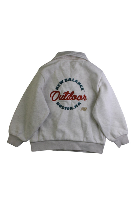 A Grey Hooded Sweatshirts from New Balance in size 4T for boy. (Back View)