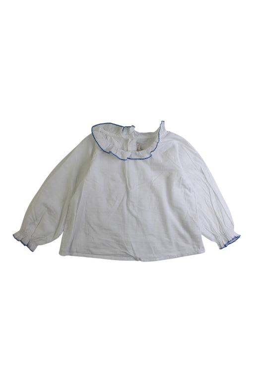 A White Long Sleeve Tops from Caramel in size 2T for girl. (Front View)