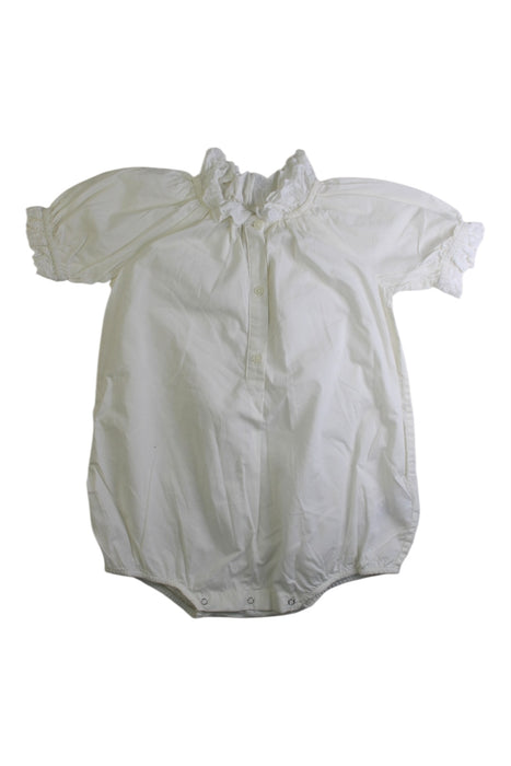 A White Short Sleeve Rompers from Bonton in size 2T for girl. (Front View)