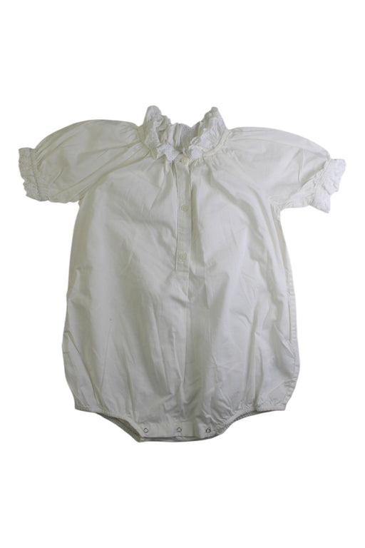 A White Short Sleeve Rompers from Bonton in size 2T for girl. (Front View)