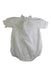 A White Short Sleeve Rompers from Bonton in size 2T for girl. (Back View)