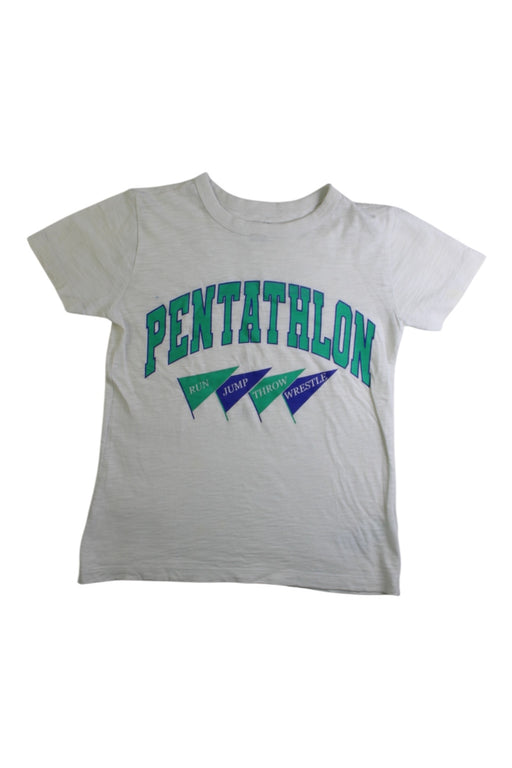 A White Short Sleeve T Shirts from Crewcuts in size 4T for boy. (Front View)