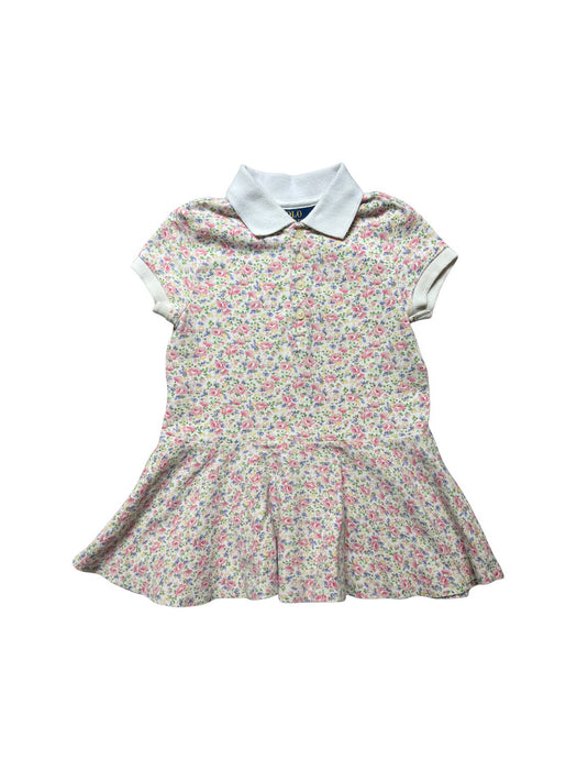A Pink Short Sleeve Dresses from Polo Ralph Lauren in size 2T for girl. (Front View)