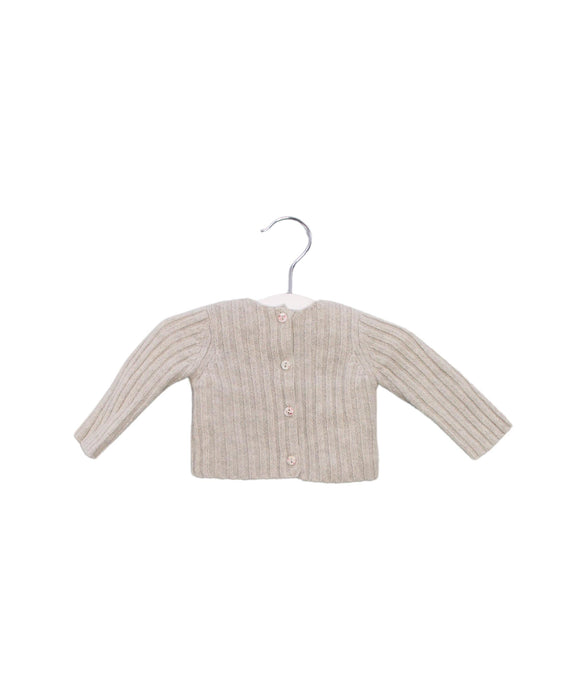 A Grey Cardigans from Bonpoint in size 0-3M for girl. (Front View)