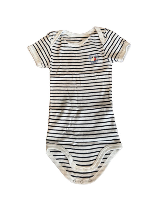 A White Short Sleeve Bodysuits from Petit Bateau in size 6-12M for neutral. (Front View)