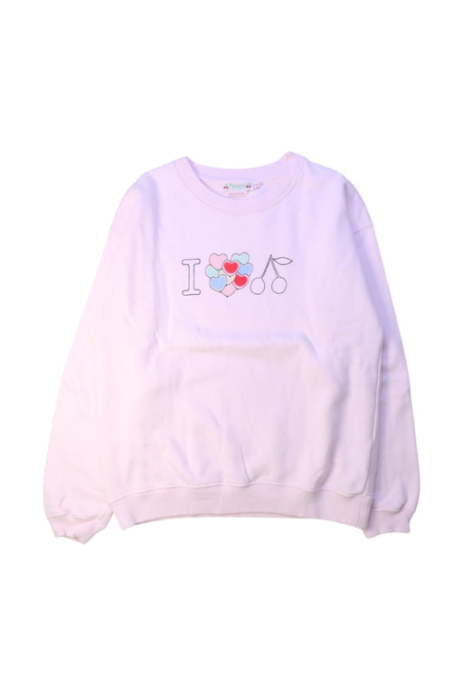 A Pink Crewneck Sweatshirts from Bonpoint in size 12Y for girl. (Front View)