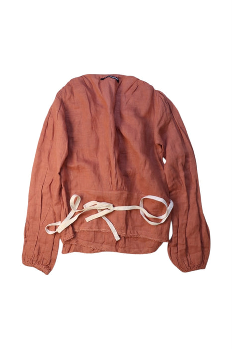 A Brown Long Sleeve Tops from Little Creative Factory in size 8Y for girl. (Back View)