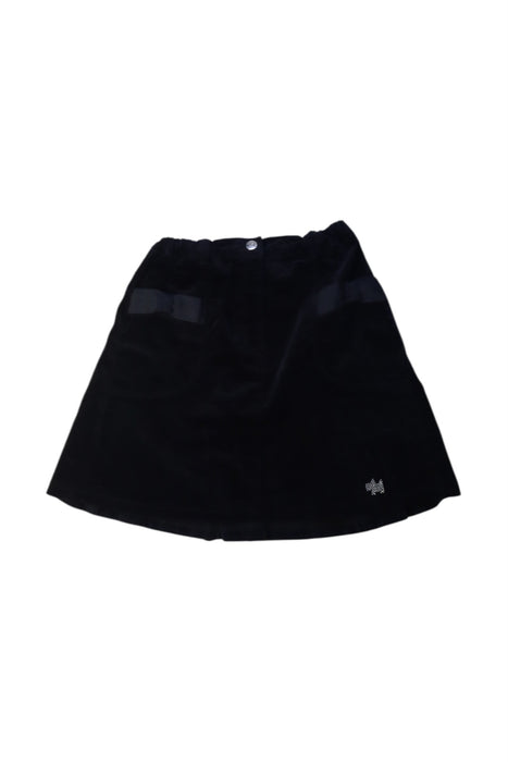 A Black Mid Skirts from Pom Ponette in size 7Y for girl. (Front View)