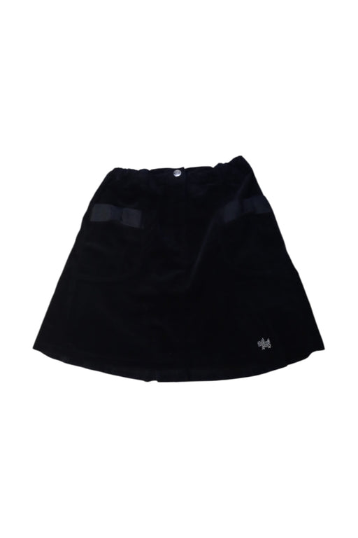 A Black Mid Skirts from Pom Ponette in size 7Y for girl. (Front View)