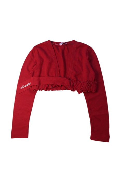 A Red Cardigans from Monnalisa in size 10Y for girl. (Front View)
