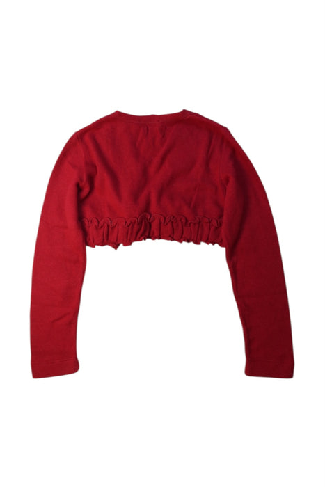 A Red Cardigans from Monnalisa in size 10Y for girl. (Back View)