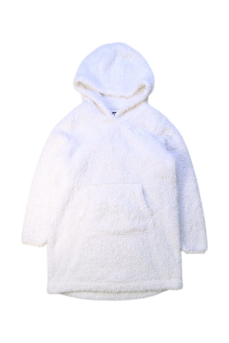 A White Hooded Sweatshirts from The North Face in size 7Y for girl. (Front View)