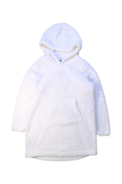 A White Hooded Sweatshirts from The North Face in size 7Y for girl. (Front View)