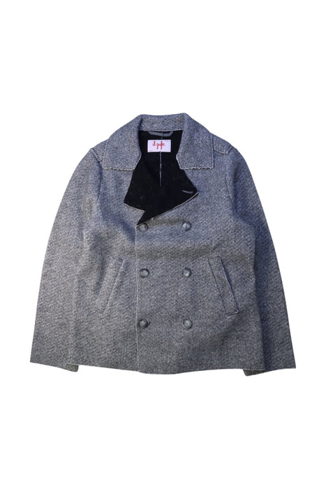 A Grey Coats from Il Gufo in size 12Y for neutral. (Front View)