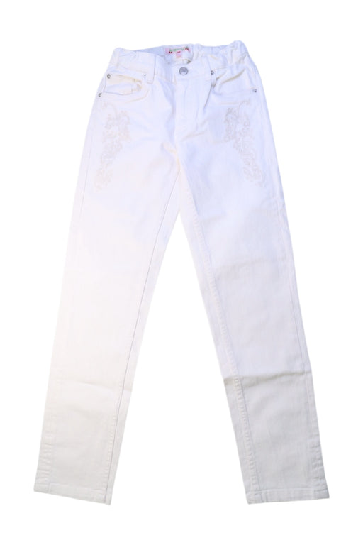 A White Jeans from Bonpoint in size 10Y for girl. (Front View)