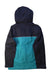 A Teal Rain Jackets from Patagonia in size 10Y for neutral. (Back View)