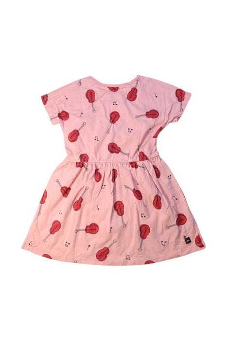A Pink Short Sleeve Dresses from Tea in size 5T for girl. (Back View)