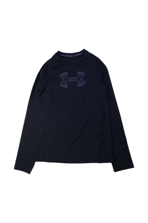 A Black Long Sleeve T Shirts from Under Armour in size 8Y for boy. (Front View)