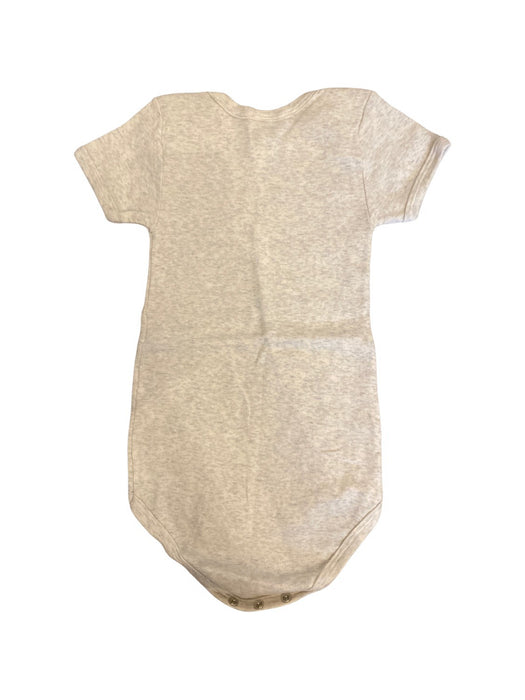 A Beige Short Sleeve Bodysuits from Petit Bateau in size 4T for neutral. (Back View)
