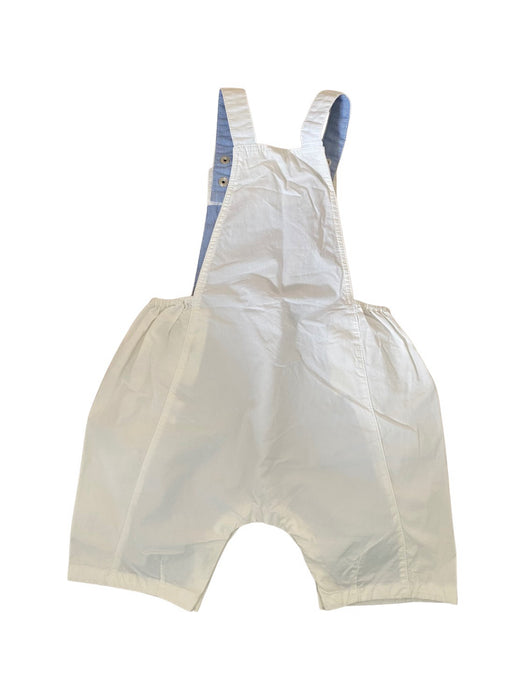 A White Long Overalls from Petit Bateau in size 18-24M for boy. (Back View)
