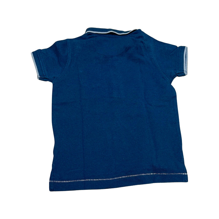 A Blue Short Sleeve Polos from Mothercare in size 18-24M for boy. (Back View)