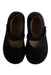 A Black Flats from Young Soles in size 4T for girl. (Back View)