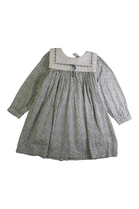 A Grey Long Sleeve Dresses from Little Cotton Clothes in size 3T for girl. (Front View)