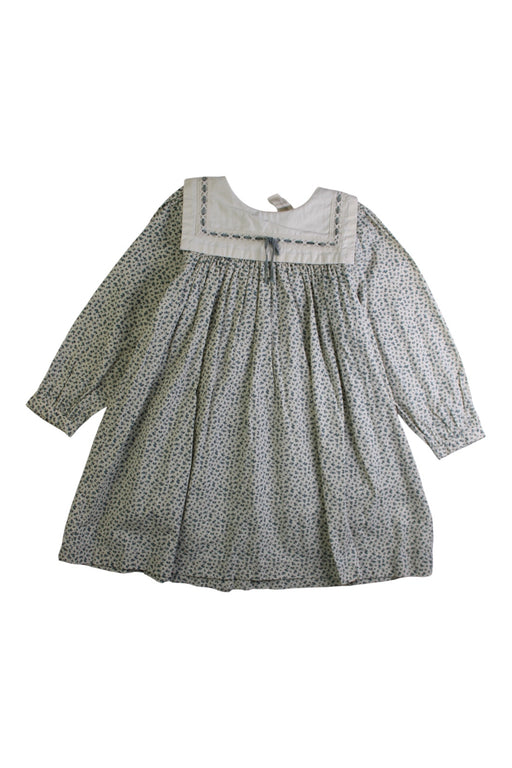 A Grey Long Sleeve Dresses from Little Cotton Clothes in size 3T for girl. (Front View)