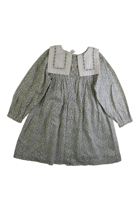 A Grey Long Sleeve Dresses from Little Cotton Clothes in size 3T for girl. (Back View)