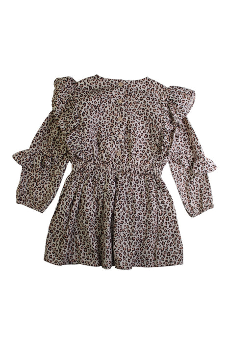 A Beige Long Sleeve Dresses from Louis Louise in size 3T for girl. (Back View)